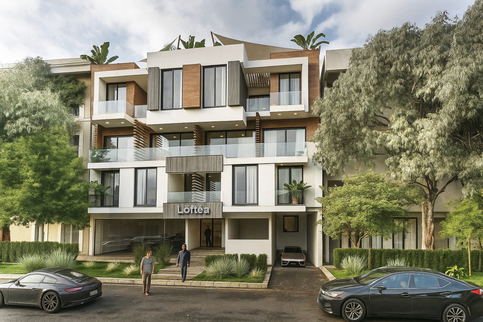 Appartement Löftéa à Casablanca : séjour ouvert sur la piscine privative