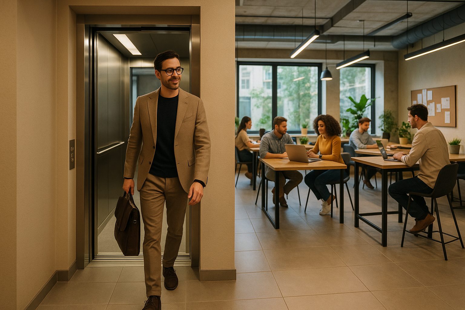 Espace coworking de la résidence Löftéa, quartier Oasis